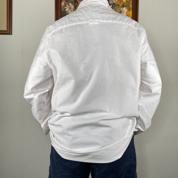 H&M Button Down Shirt Top Men's Large White Business Casual 100% Cotton - Picture 3 of 10